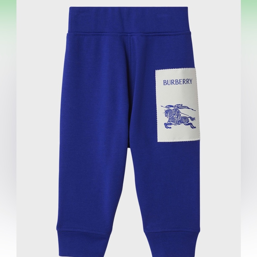 NWT- Burberry Boy's Sidney Logo Patch Jogger Pants